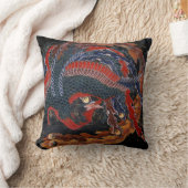 鳳凰北斎ファインアート クッション (ブランケット)