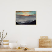 鳳凰山,山宝生，吉田博，ウッドカット ポスター (キッチン)