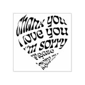 鳳凰殿ハート形文字 ラバースタンプ (インプリント)