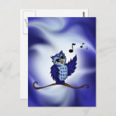 鳴きフクロウ ポストカード (正面/裏面)
