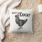 鳴き声の花の白黒の赤の鶏何 クッション (ブランケット)