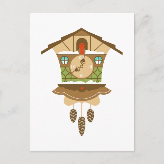 鳴き声の鳴き声の時計 ポストカード (正面)