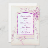 鳴き鳥のぼろぼろのシックなリハーサルの夕食 招待状 (正面/裏面)