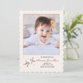 鳴き鳥の写真の誕生の発表 招待状 (スタンド正面)