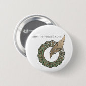 鳴き鳥の羽ピン-オフセットのデザイン 缶バッジ (正面&裏面)