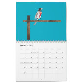 鳴き鳥カレンダー カレンダー (2月 2027)