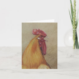 鳴くオンドリの鳥の芸術Notecard カード
