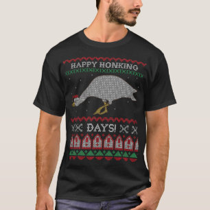 鳴く醜いクリスマススウェーター 鳴くアヒルゲーム 研究室 Tシャツ