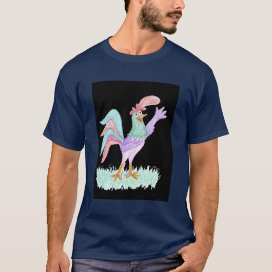 鳴く雄鶏 Tシャツ (正面)