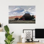 鳴沢川瀬蓮井の富士山1952 ポスター (ホームオフィス)