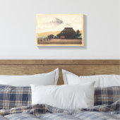 鳴沢蓮居川瀬新版画の富士山 キャンバスプリント (インサイチュ (寝室))