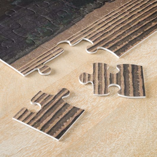 鳴沢蓮居川瀬新版画の富士山 ジグソーパズル (側面)