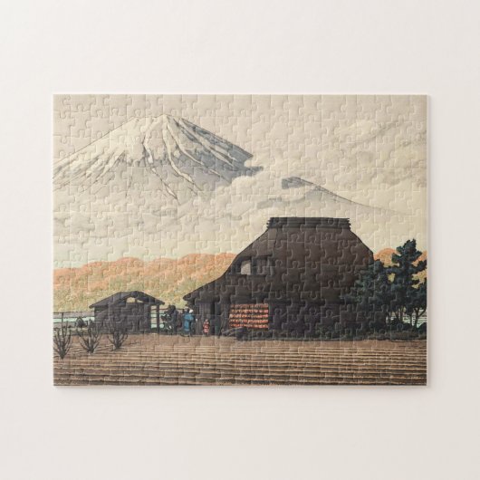 鳴沢蓮居川瀬新版画の富士山 ジグソーパズル (横)