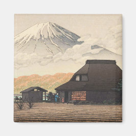 鳴沢蓮居川瀬新版画の富士山 マグネット