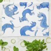 鳴青浮遊猫キッチンタオル - 妙智 キッチンタオル (折り畳み)