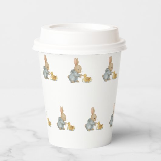 鴨の可愛いウサギ 紙コップ (正面)