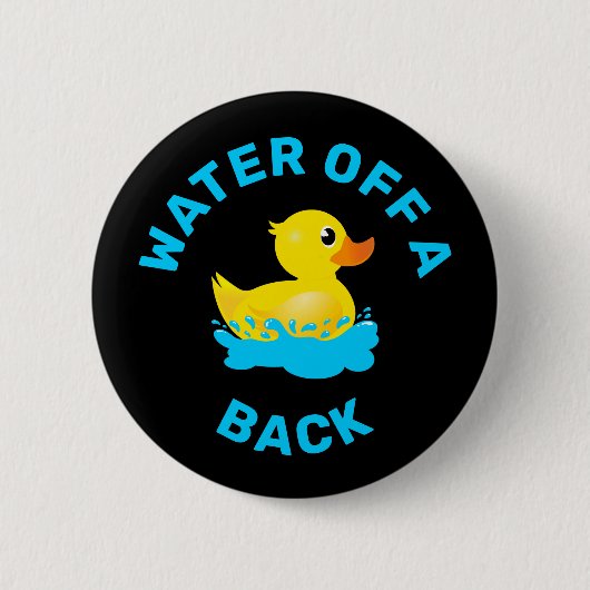 鴨の背中の水» Yellow Rubber Duck 缶バッジ (正面)