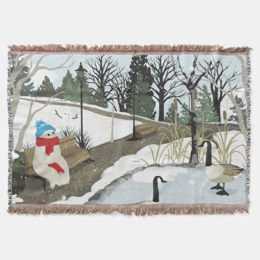 鴨池 – 冬 スローブランケット (正面)