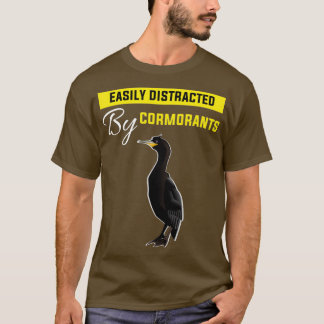 鵜に気を取られおもしろいる Tシャツ