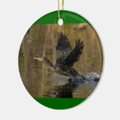鵜の離陸 セラミックオーナメント (左)