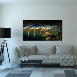 鵜魚釣り土屋興一1940 キャンバスプリント