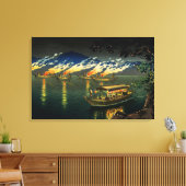 鵜魚釣り土屋興一1940 キャンバスプリント (インサイチュ (リビング))