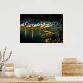 鵜魚釣り土屋興一1940 ポスター (キッチン)