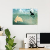 鵜・白ヘロン1789 ポスター (ホームオフィス)