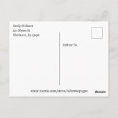 鶏おもしろいと鶏のプリンの色が私 ポストカード (裏面)