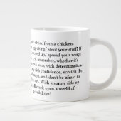 鶏おもしろいのアドバイス ジャンボコーヒーマグカップ (右)