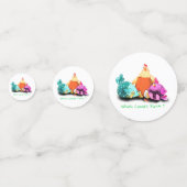 鶏おもしろいの卵ハッチを待つ – カスタム文字 コンフェッティ (正面)