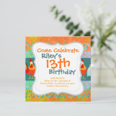 鶏おもしろいの鶏のファンキー鶏の飼育動物の贈り物 招待状 (スタンド正面)