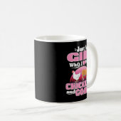鶏おもしろいヤギ畑が大好きな女の子 コーヒーマグカップ (正面右)