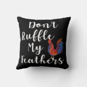 鶏おもしろい引用文が羽毛を逆立てぬ クッション (裏面)