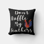 鶏おもしろい引用文が羽毛を逆立てぬ クッション (正面)