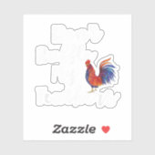 鶏おもしろい引用文が羽毛を逆立てぬ シール (シート)