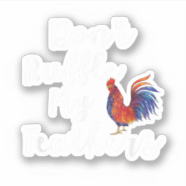 鶏おもしろい引用文が羽毛を逆立てぬ シール