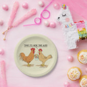 鶏おもしろい復活卵狩り漫画 ペーパープレート (パーティー)