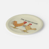 鶏おもしろい復活卵狩り漫画 ペーパープレート (アングル)