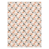 鶏およびオンドリパターン テーブルクロス (正面)