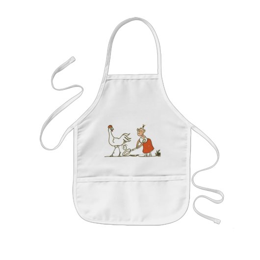 鶏および卵 子供用エプロン (正面)