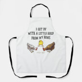 鶏から少し救済寄り添う エプロン (正面)