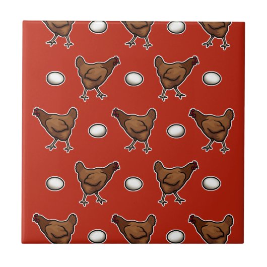 鶏か卵か? タイル (正面)