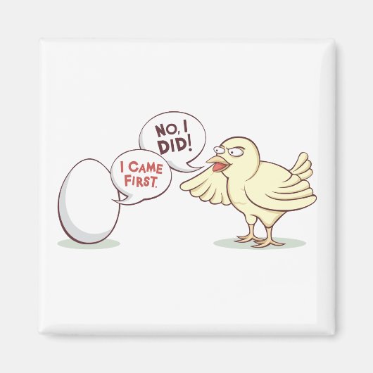 鶏か卵か？ マグネット (正面)