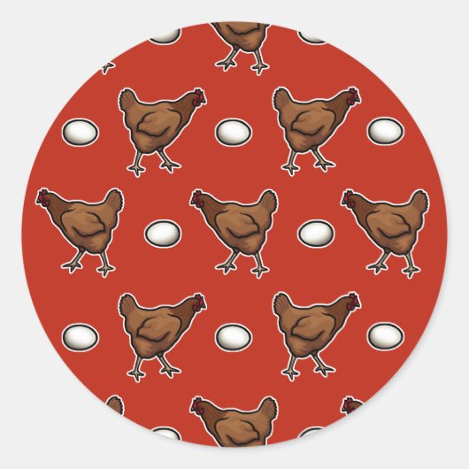 鶏か卵か？ ラウンドシール (正面)