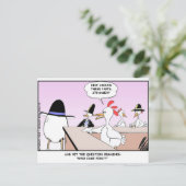 鶏か卵?ギフトおもしろいと収集品 ポストカード (スタンド正面)