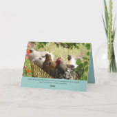 鶏がクリスマスを祝う我々のすべてのカード カード (裏面)