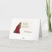 鶏がクリスマス·キャロルを歌う カード (裏面)