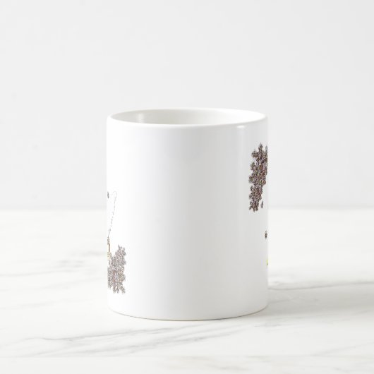 鶏が一匹狼のコーヒーマグ コーヒーマグカップ (中央)