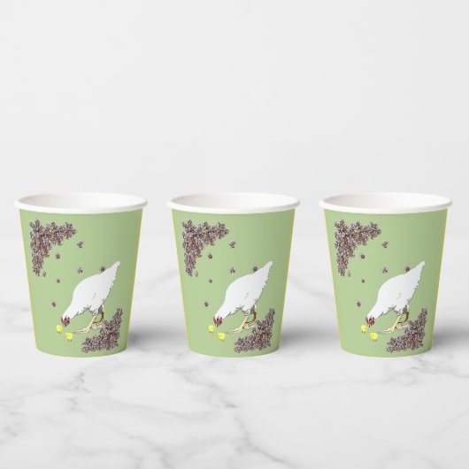 鶏が一匹狼のコーヒーマグ 紙コップ (複数)